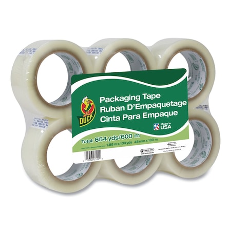 Duck Brand Packaging Tape, 1.88" x 110 yd., Clear, PK6 240054